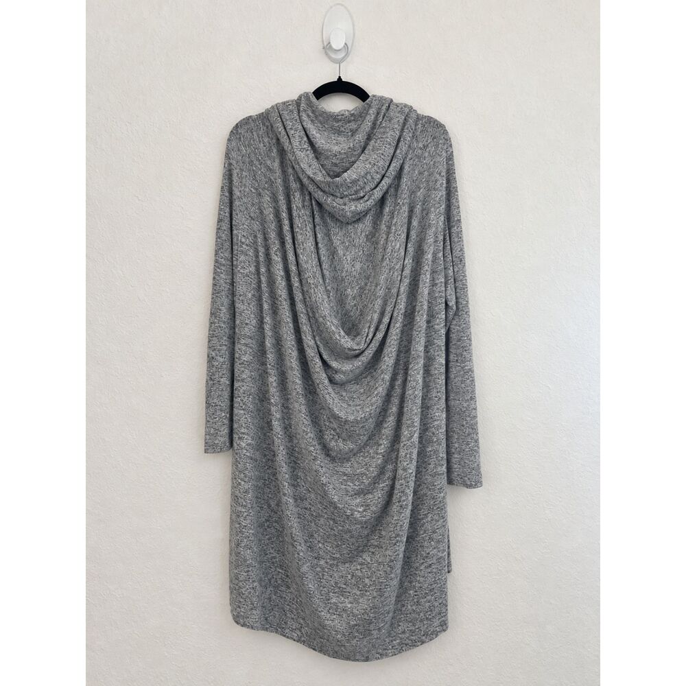 Athleta Harmony Wrap 2.0 Cardigan Gray Hooded Draped Back Longline Womens XL - Picture 4 of 4